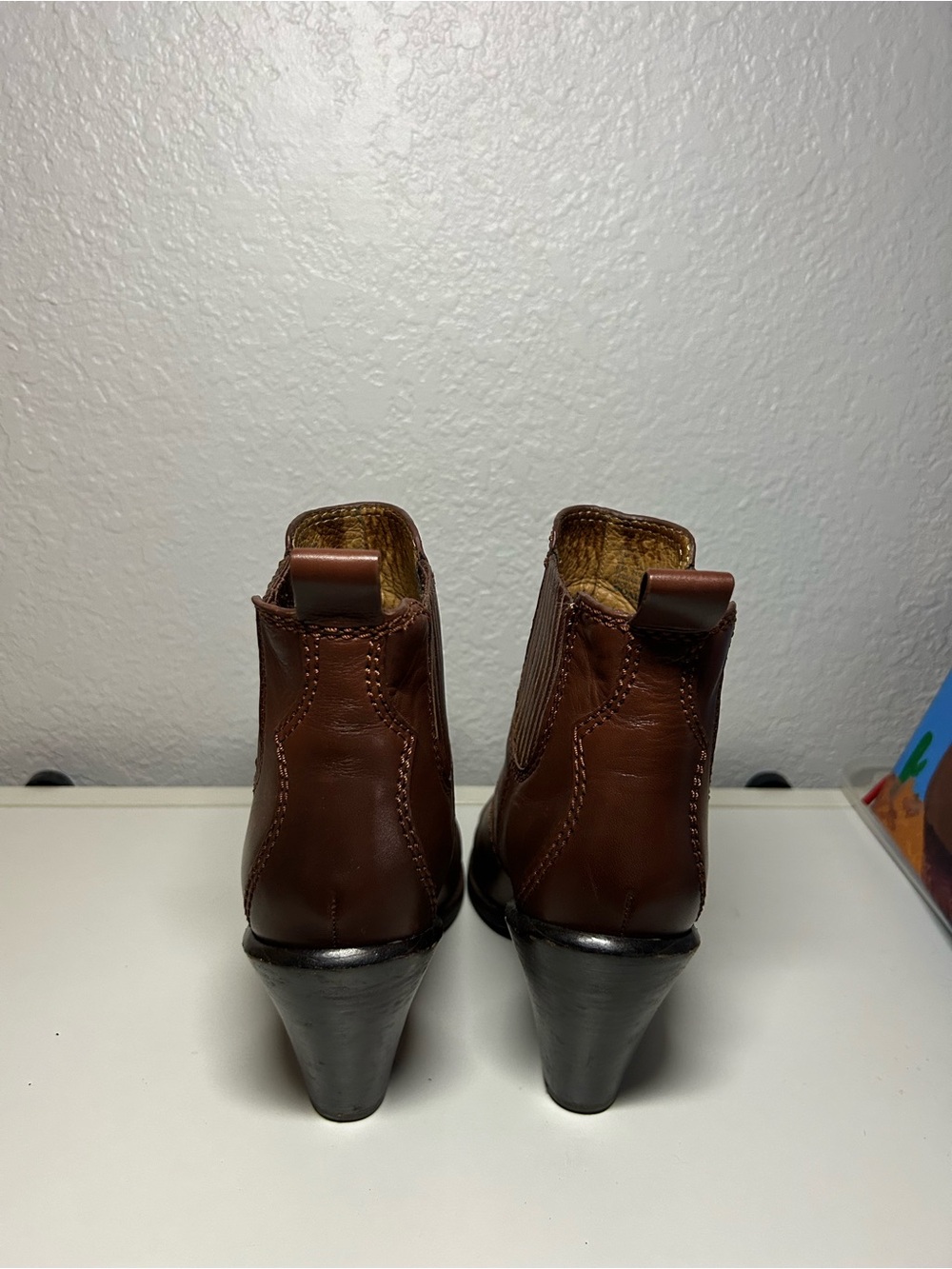 Coach Westyn Brown Leather Ankle Boots - Picture 4 of 6